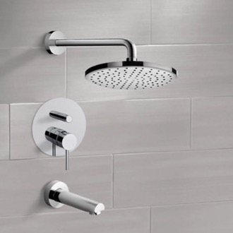 Tub and Shower Faucet Tub and Shower Faucet Set with Rain Shower Head Remer TSF52
